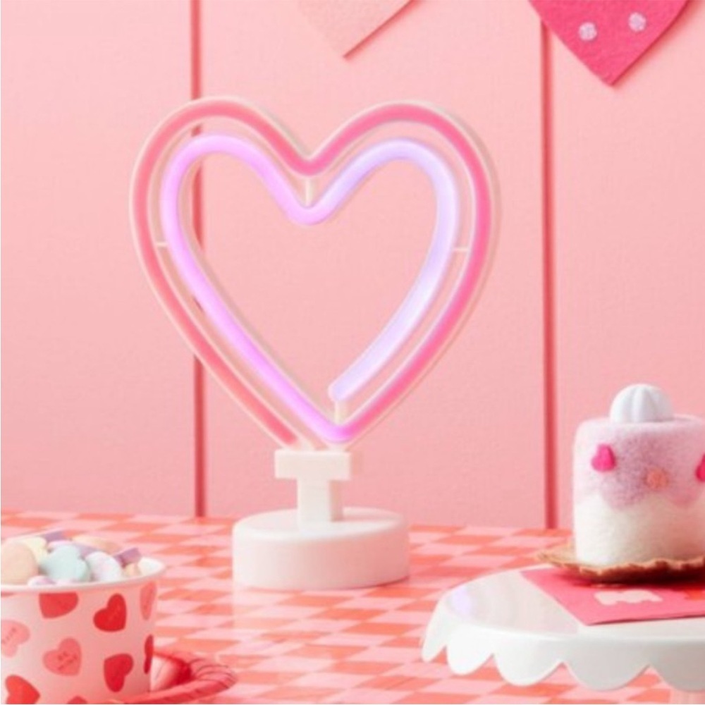 Lit Neon Heart Valentine's Day Sign Red/Pink/Purple - Spritz